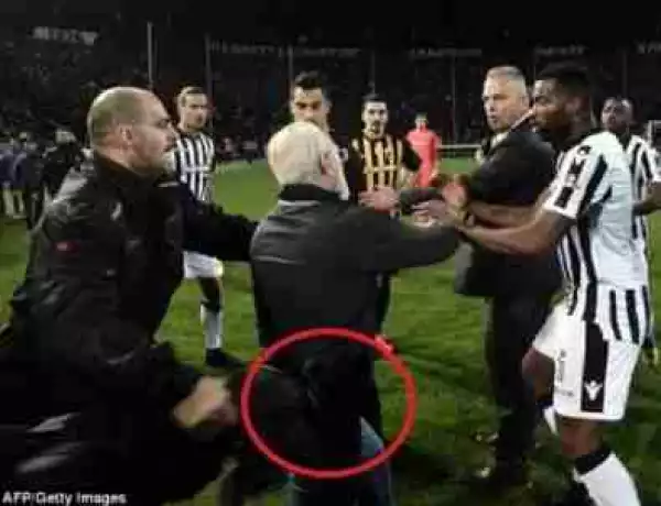 Greek Football Club President Who Confronts Referee With A Gun On The Pitch Apologizes